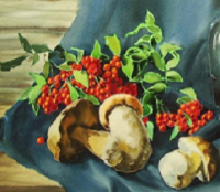 рябина и грибы